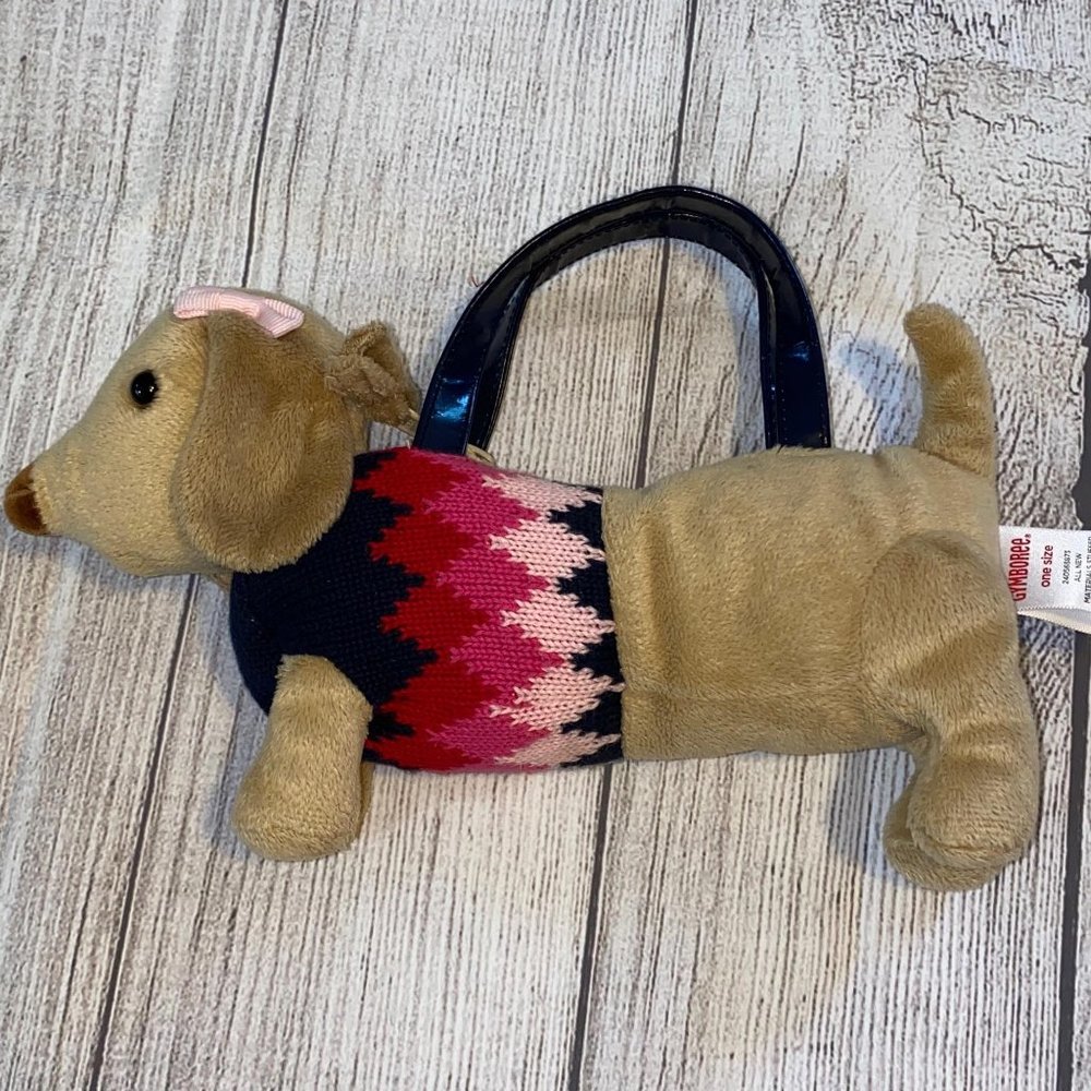 Gymboree Puppy School Argyle Knit Dog Purse - Picture 2 of 3